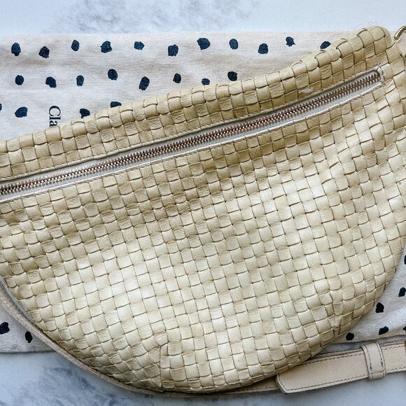 Clare V Grande Woven Checker in Cream - Picture 2 of 5